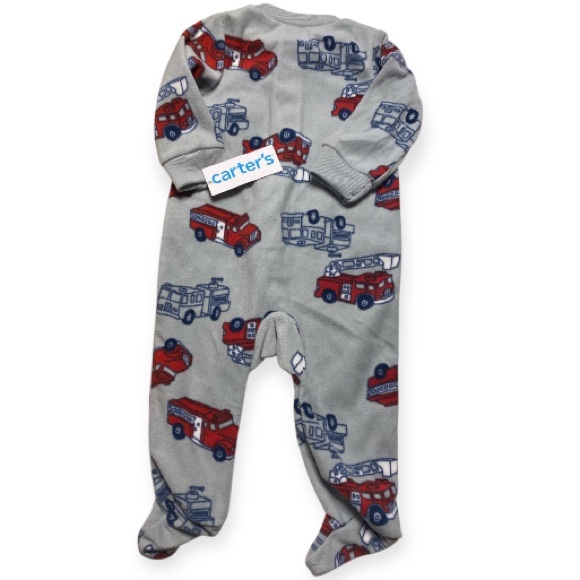Carter's Gray and Red Fire Truck Sleeper with Feet NWT Size 6 months - Picture 5 of 6